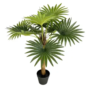 cheap prices Artificial Potted Palm Tree Areca Palm Tree Indoor 90cm Height 8 Leaves Green Plant artificial tree indoor decor