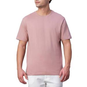Vintage Overdyed <b>Washed</b> Cotton Mens T Shirt Muted Tone Double Process Softness Light Fraying Collar Cuff Distressed Detail - Product Image 1