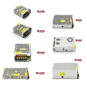 5V 12V 24V 36V 48v fonte de alimentação 24w 100w 150w 200w 250w 350w 400w 600w 110 220V equipamento mecânico de tensão larga supp