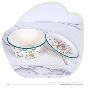 Tazón de Sopa de Fideos Esmaltado, Grueso, Grande, de 18/20/22/24/26 cm, Personalizado al por Mayor, Tazón de Almacenamiento de Esmalte para Mezclar Ensaladas con Tapa - Product Image 5