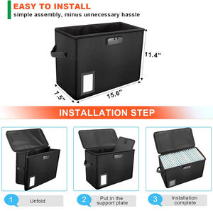 Caja de Almacenamiento para Cómics Resistente al <span class=keywords><strong>Fuego</strong></span> y al Agua, Caja para Cómics, Contenedor para Cómics Resistente a la Humedad con Cierre de Seguridad - Product Image 5