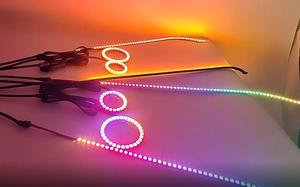 Sạc 2015 + đèn pha dòng chảy loạt ánh sáng Kit năng động LED quầng Nhẫn/gói chương trình 1 cộng với tín hiệu lần lượt - Product Image 3