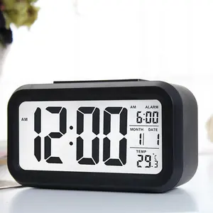 KH-CL011 Year Month Date Light Sensor Small Alarm Clock for Car