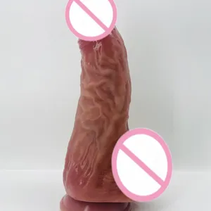 Wholesale Real Feel Flesh Color Foreskin Realistic Male Big Huge Dildo For Women Lifelike Pennis Sex Toys Suppliers For Sale