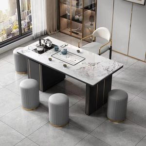 <span class=keywords><strong>Table</strong></span> en bois îlot <span class=keywords><strong>central</strong></span> haut de gamme <span class=keywords><strong>avec</strong></span> tiroir pour salle à manger et bureau - Product Image 4