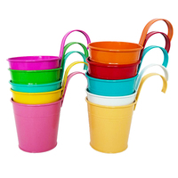 Pots de fleurs suspendus en métal galvanisé avec crochet/pour les jardinières de balcon Pot avec crochet suspendu