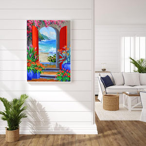 Pintura por números para adultos Kits para decoración de pared de habitación Pintura Hermosa vista fuera de la puerta Ventas directas de fábrica - Product Image 2