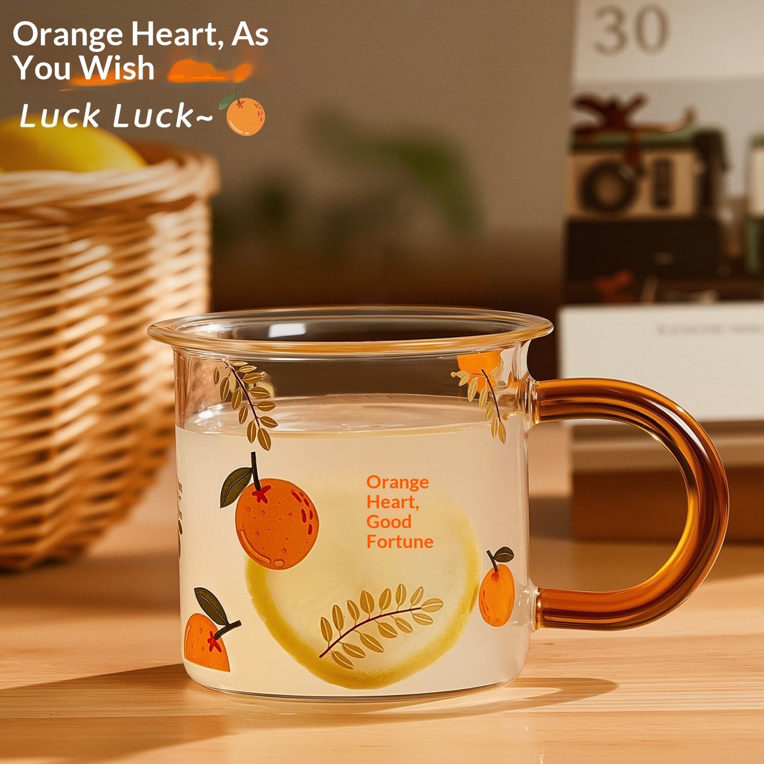 Breakfast Cup Handle Microwaveable Dishwasher Safe Portable High Borosilicate Glass Milk Office Water Cup High Temperature