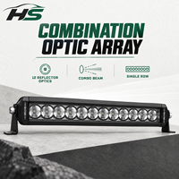 Barre lumineuse LED HSSH 5,5-22 pouces 30W-120W sans vis, optique à lentille simple rangée, phare de conduite tout-terrain pour camion, SUV, Jeep 4x4