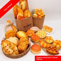 Jouet Squishy de Décompression en PU/Caoutchouc Souple à Rebond Lent, Forme Baguette Française et Conque