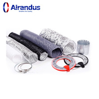 Conduit flexible isolé acoustique en aluminium de conduit flexible de prix usine pour des systèmes de ventilation