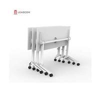 Bureau pliant LEADCOM LS-701 moderne à structure en acier, empilable, pour bureau, salle de formation, table de réunion, usage commercial
