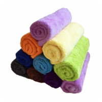 Serviette en microfibre corail ultra douce sans bords 40x40cm, super absorbante, pour le lavage et le detailing automobile