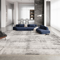 Tapis rayé moderne et minimaliste en polyester doux, insonorisant, facile d'entretien, pour salon, chambre à coucher, chevet