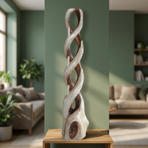 Perchero de Madera Nani con Diseño de Árbol y Torre en Espiral, Muebles y Decoración para el Hogar de Indonesia - Product Image 3