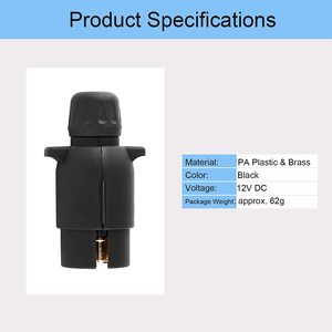 12V 7 Pin Trailer <strong>Plug</strong> N-Type Round Trailer <strong>Plugs</strong> Wiring Weatherproof 7 Way Trailer <strong>Plug</strong> for <strong>Caravans</strong> - Product Image 3