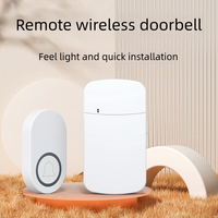 Sonnette sans fil blanche, 1 bouton-poussoir, 1 récepteur, 38 mélodies, 90 dB, portée 200 m, étanche IP44 pour extérieur, alimentation 1 prise, appartements