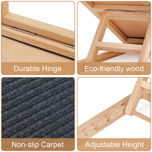 Hauteur réglable rampe pour animaux de compagnie pliable Portable chien escalier rampe parfaite pour lit canapé en bois chien rampe - Product Image 2