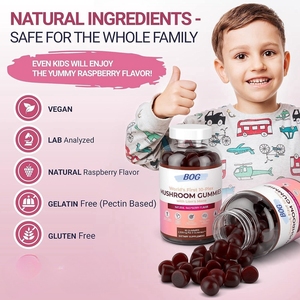 Gomitas de Hongos 10-Plex con Melena de León OEM/ODM |   Suplemento Vegano de 2500mg para el Apoyo Inmunológico, Estimulación Cerebral y Antioxidante - Product Image 4