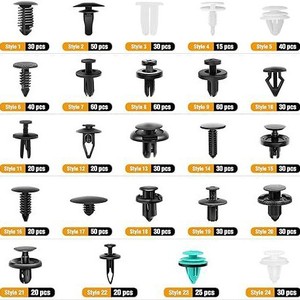 Kit de 800 clips de plástico para coche, 24 tipos de sujetadores universales para reparación de parachoques con herramientas para fijación de carrocería. - Product Image 3
