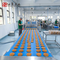 Nouvelle ligne de production de gâteaux dorés entièrement automatique, électrique, en acier inoxydable, 3000 pièces/h, 380V, pour boulangerie Dorayaki