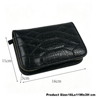 Étui de voyage pour bijoux en cuir PU imitation crocodile, fermeture éclair, organiseur de bijoux portable, sac de rangement pour colliers, boucles d'oreilles, bagues, pour femmes
