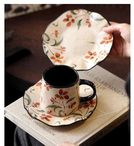 High Quality <b>Cheap</b> Eco-friendly Floral Ceramic Mug Elegant Stoneware Dishwasher & Microwave Safe Fancy Coffee Tea Mugs Reusable - Product Image 2