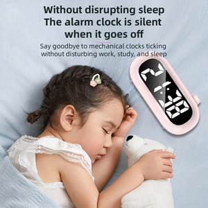 Nhà máy bán buôn sản phẩm bán hàng nóng đồng hồ báo thức thiết kế đơn giản màu sắc khác nhau hai phiên bản màn hình lớn hiển thị - Product Image 6