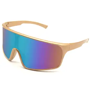 Fabrikant Leverancier Op Maat Logo Groot Frame Fietsbril Outdoor Sunglass Unisex Zonnebril Zonnebril Oogbescherming Sportbril