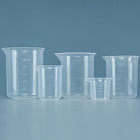 Bécher en plastique réutilisable de qualité alimentaire avec couvercle à joint sécurisé pour le test en lot de crèmes cosmétiques