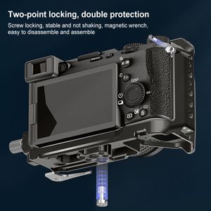 PULUZ métal caméra Cage stabilisateur plate-forme étui de protection cadre pour <span class=keywords><strong>Sony</strong></span> ILCE-A7CM2/Alpha <span class=keywords><strong>7C</strong></span> II/Alpha 7CR - Product Image 3