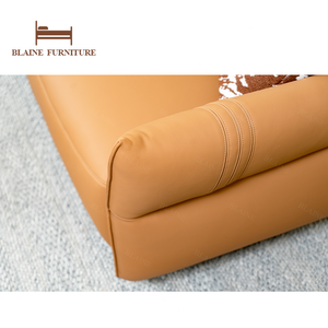 BLAINE Original 313 Offre promotionnelle Canapé sectionnel moderne quatre places en cuir véritable et bois, ensemble de meubles de salon - Product Image 6