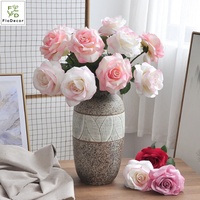 Bunga Mawar Sutra Buatan 72CM Baru Warna Putih Pink Merah Super Besar Ukuran Kepala Bunga 15CM Dekorasi Rumah Hari Valentine Meja Tengah Pernikahan