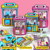 Vente en gros OEM Gummies Emballage Fermeture à glissière Plat Découpé Mylar Sac Grues Sacs-cadeaux Snack Emballage Poignée Sac en plastique