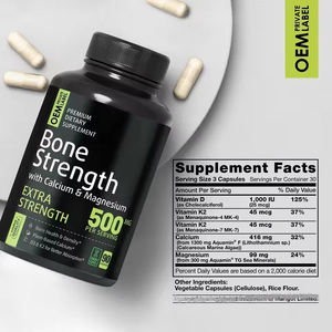 OEM Private Label Healthcare integratore di resistenza ossea capsule con calcio magnesio <span class=keywords><strong>D3</strong></span> K2 vitamine - Product Image 6
