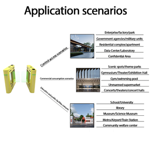 Lector de código QR de acero inoxidable 304 Control DE ACCESO Puerta giratoria <span class=keywords><strong>RFID</strong></span> Puerta giratoria con reconocimiento facial-Precio - Product Image 6