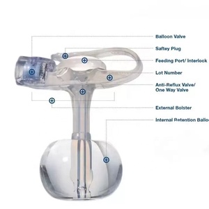 Catéter de Gastrostomía de Silicona con Botón, Tubo con Balón de 5ml/10ml, Certificado CE, Tamaños 12-24 Fr - Product Image 2