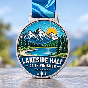 Custom Sports Competition Medals Set <b>for</b> Half Marathon, School Football and Gymnastics with Personalized Ribbons OEM ODM medal - Product Image 2