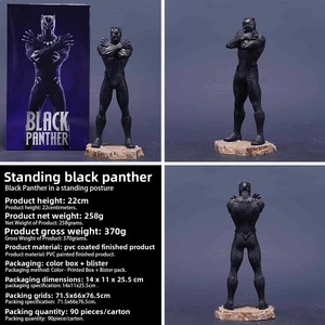 Figurine d'action Marvel <span class=keywords><strong>Avengers</strong></span> Iron Man <span class=keywords><strong>Black</strong></span> Panther en PVC, modèle de film, décoration de bureau, anime - Product Image 6