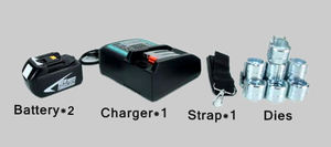 เครื่องมือจีบสายไฮดรอลิกคุณภาพสูง BHC-400 แรงกด 130KN แบตเตอรี่ Li-ion 18V 4Ah หัวจีบแรงสูง - Product Image 4