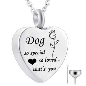 925 स्टर्लिंग चांदी पंजा कलश लटकन हार के लिए राख कुत्ता पालतू पंजा प्रिंट श्मशान आभूषण - Product Image 2