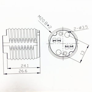 Portalámparas eléctrico de porcelana cerámica <span class=keywords><strong>G9</strong></span> <span class=keywords><strong>con</strong></span> <span class=keywords><strong>rosca</strong></span> - Product Image 3
