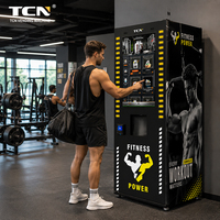 Máquina Expendedora de Batidos de Proteínas TCN, Dispensador Automático de Bebidas con Mezcla de Polvo, con Pantalla Táctil de Pago sin Efectivo para Gimnasio