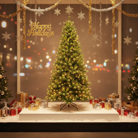 Sapin de Noël artificiel en velours écologique de haute qualité 2026 avec lumières LED claires/blanches chaudes/froides, hauteur personnalisable