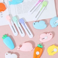 Cutter multifonction portable HAIJU Mini Cartoon : Ouvre-boîte, découpeur de papier, motifs Dauphin, Petite Baleine, Carotte, Nuage, multicolore, pour étudiants