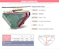 Culottes sexy en dentelle pour femmes, nouvelle lingerie féminine taille basse, culottes en coton respirant avec entrejambe en dentelle