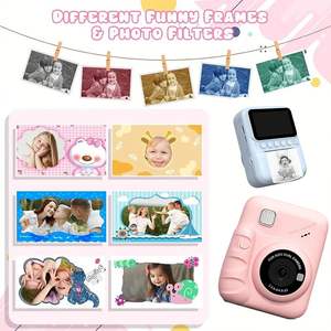 Cámara de Video Digital de Impresión Instantánea para Niños, Regalos de Cumpleaños para Niños Pequeños, Sin Tinta y de Material Plástico, Sensor de Imagen CMOS - Product Image 3