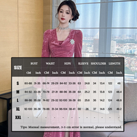 ZYHT 31013 Rose froncé évasé drapé manches col bénitier décontracté fente robe mince moulante femmes soirée robe de soirée