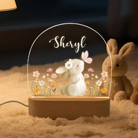 Veilleuse LED 3D en acrylique personnalisée pour propriétaires de magasins de bébés et d'enfants Neonawall, alimentée par USB, pour chambre d'enfant, cadeau d'anniversaire, décoration