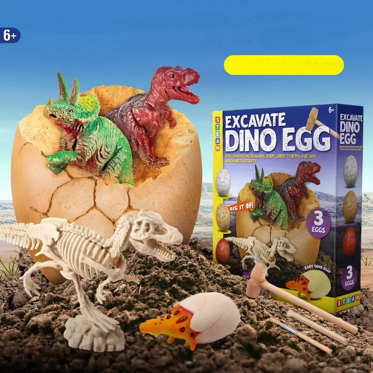 Nieuw Kindereducatief Set Dinosaurus Eieren Frame Model Archeologisch Opgravingsspeelgoed